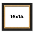 thumbnail image 1 of 16x14 Frame Gold Real Wood Picture Frame Width 2.25 Inches | Interior Frame Depth 0.5 Inches |, 1 of 8