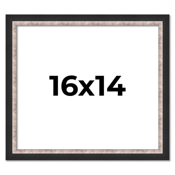 16x14 Frame Silver Real Wood Picture Frame Width 1.25 Inches | Interior Frame Depth 0.75 Inches |