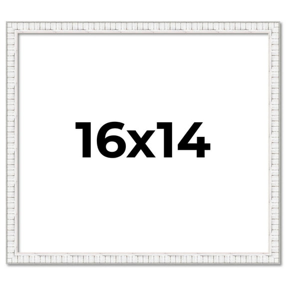 16x14 Frame White Real Wood Picture Frame Width 0.75 inches | Interior Frame Depth 0.5 inches |