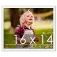 thumbnail image 1 of 16x14 Frame White Wood Picture Frame - UV Acrylic, Foam Board Backing, & Hanging Hardware Included!, 1 of 9