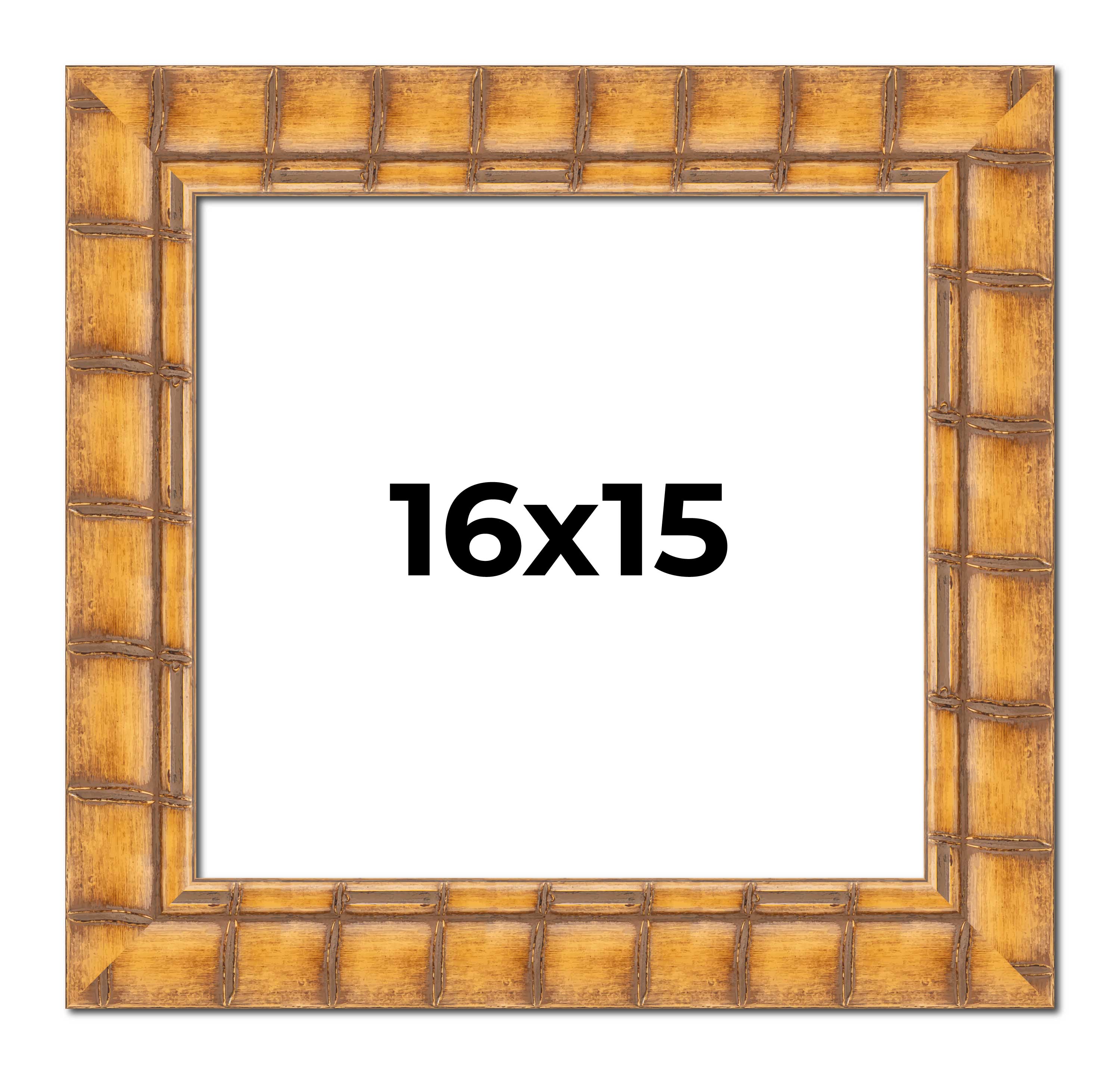 16x15 Frame Beige Real Wood Picture Frame Width 3 inches | Interior ...