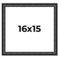 thumbnail image 1 of 16x15 Frame Black Real Wood Picture Frame Width 1.25 inches | Interior Frame Depth 0.5 inches |, 1 of 8