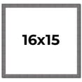 thumbnail image 1 of 16x15 Frame Blue Kingsley Pewter Solid Wood Picture Frame Width 0.75 Inches |Interior Depth 0.5, 1 of 8