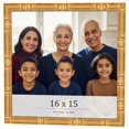 thumbnail image 1 of 16x15 Frame Gold Bamboo Solid Wood Picture Frame | 1 Inch Moulding Width | Interior Frame Depth, 1 of 8