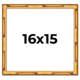 thumbnail image 1 of 16x15 Frame Gold Bamboo Solid Wood Picture Frame | 1 Inch Moulding Width | Interior Frame Depth, 1 of 8