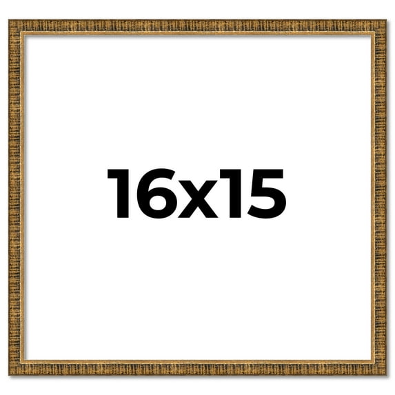 16x15 Frame Gold Kingsley Distressed Solid Wood Picture Frame Width 0.75 Inches | Interior Frame