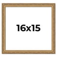 thumbnail image 1 of 16x15 Frame Gold Solid Wood Picture Frame Width 1.25 Inches | Interior Frame Depth 0.375 Inches |, 1 of 8