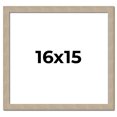 thumbnail image 1 of 16x15 Frame Grey Solid Wood Picture Frame Width 1 Inches | Interior Frame Depth 0.5 Inches |, 1 of 8