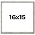 thumbnail image 1 of 16x15 Frame Silver Grey Distressed Solid Wood Picture Frame | 0.75 Inch Moulding Width | Interior, 1 of 8