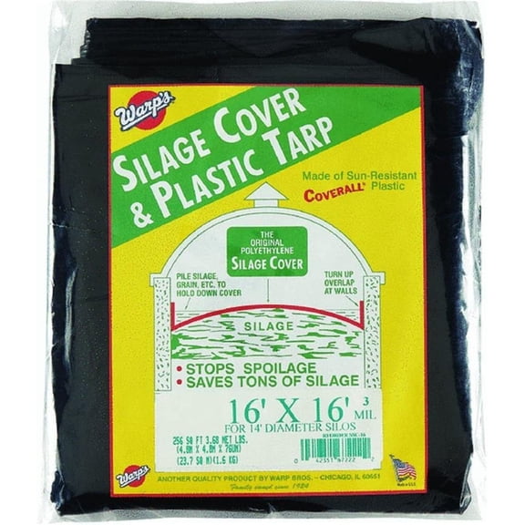 16x16 Black Tarp/Silo Cap