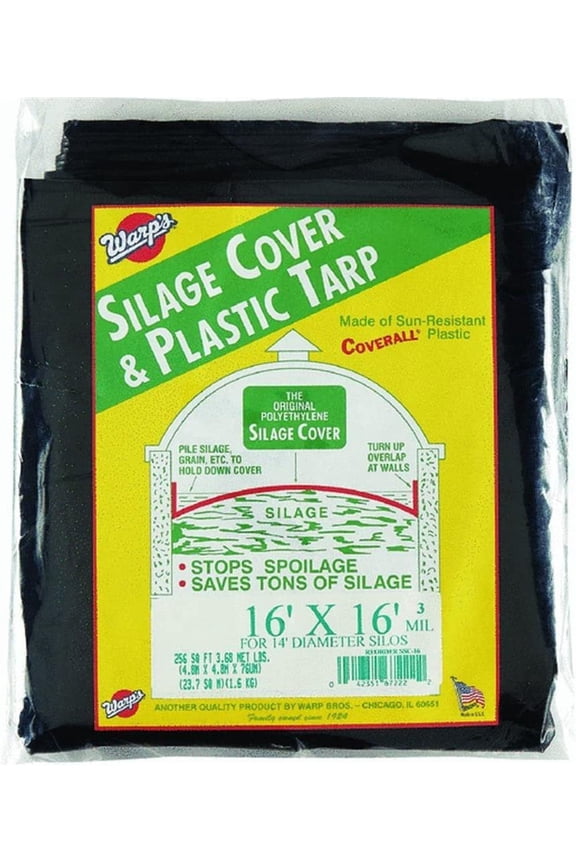 Silo Cap Other - Black Tarp Cover Tarps 16x16