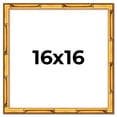 thumbnail image 1 of 16x16 Frame Gold Bamboo Solid Wood Picture Frame | 1 Inch Moulding Width | Interior Frame Depth, 1 of 8