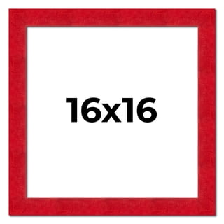 16x16 Frame Red Burl Solid Wood Picture Frame Width 1.75 Inches | Interior Frame Depth 0.5 Inches |