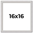 thumbnail image 1 of 16x16 Frame Silver Inner Slope Bevel Picture Frame | 1 Inch Moulding Width | 0.75 Inch Rabbet Depth, 1 of 8