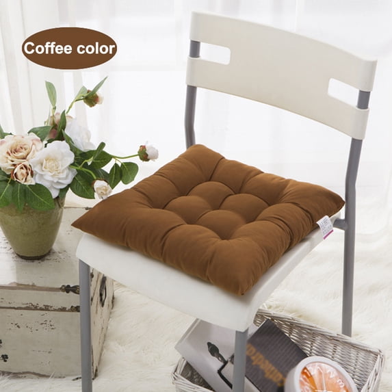 16x16 Inch 10-Colors Soft Non-Slip Dining Kitchen Square Chair Cushion Seat Pads Removable Cover On Garden
