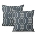 thumbnail image 1 of 16x16 Inch Grey Flower Cushion Covers - Set of 2, Perfect Boho Addition for Sofa, Couch, Bedroom, 1 of 7