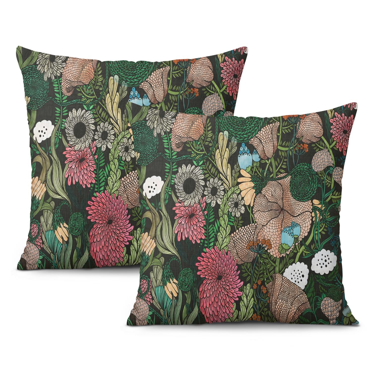 16x16 Inch Spring-Summer Floral Cushion Covers - Pack of 2 Vintage ...