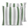 thumbnail image 1 of 16x16 Pillow Covers Set of 2, Geometric Grey Square Throw Pillow Covers for Couch/Sofa/Living Room, Sage Green White Striped Minimalist Decorative Soft Pillowcases for Couch Throw Pillows, 1 of 9