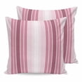 thumbnail image 1 of 16x16 Pillow Covers Set of 2, Pink Ombre Stripe Square Throw Pillow Covers for Couch/Sofa/Living Room, Farmhouse Simple Striped Decorative Soft Pillowcases for Couch Throw Pillows with Hidden Zipper, 1 of 9