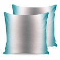 thumbnail image 1 of 16x16 Pillow Covers Set of 2, Turquoise Grey Square Throw Pillow Covers for Couch/Sofa/Living Room, Gray Farmhouse Modern Rustic Decorative Soft Pillowcases for Couch Throw Pillows with Hidden Zipper, 1 of 9