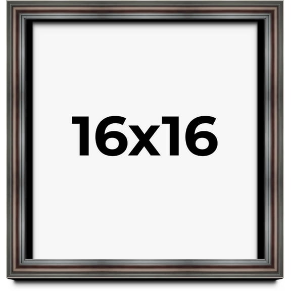 16x16 Shadow Box Frame Brown Cherry | 2.625 Inches Deep Pine Wood Traditional Shadowbox Display