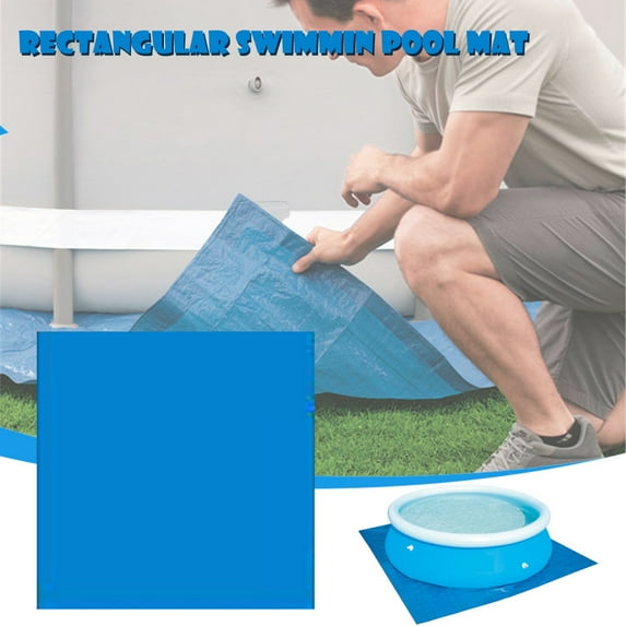 16x16ft Round Above Ground Pool Liner Pad - Thickened Geotextile Ground Cloth for Under Pool, Puncture Protection & Extended Liner Life, Durable Square Pool Mat for Grass or Uneven Surfaces