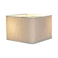 thumbnail image 1 of 16x16x10 Rounded Corner Premiere Hardback Shallow Square Drum Lampshade Textured Oatmeal, 1 of 5