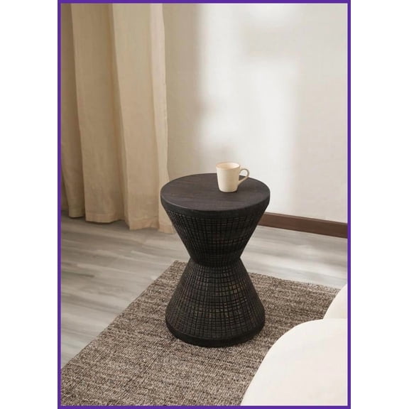 16x16x22 Artisan Solid Wood Coffee Table - Space-Saving for Living Room, Unique Natural Textures & Timeless Style