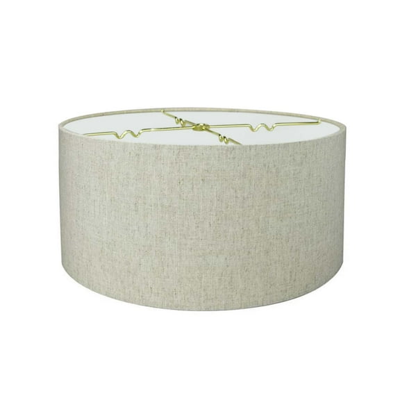 16x16x9 Textured Oatmeal Hardback Drum Lampshade
