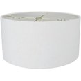 thumbnail image 1 of 16x16x9 White Linen Hardback Shallow Drum Lampshade, 1 of 4