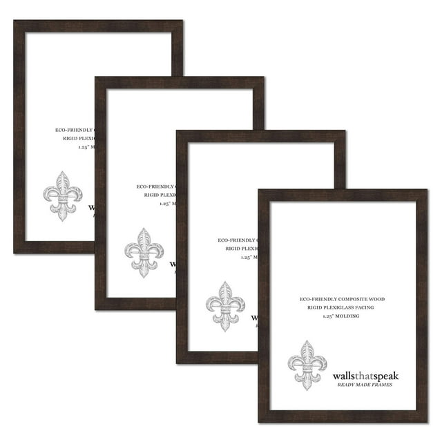 16x17 Espresso Brown Picture Frame for Puzzles Posters Photos or Artwork, Set of 4