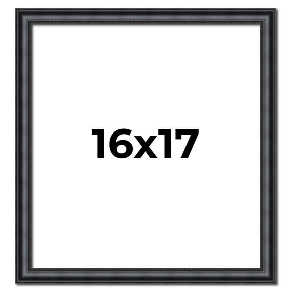 16x17 Frame Black Real Wood Picture Frame Width 1.25 inches | Interior Frame Depth 0.5 inches |