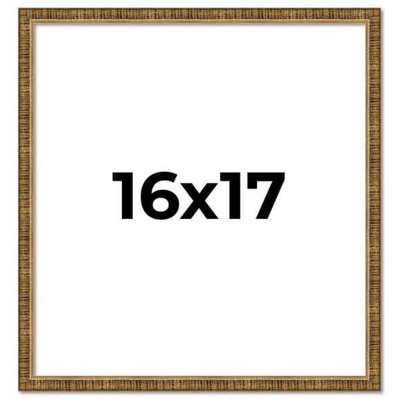 16x17 Frame Gold Kingsley Distressed Solid Wood Picture Frame Width 0.75 Inches | Interior Frame