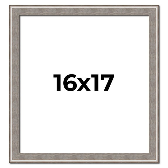 16x17 Frame Grey Real Wood Picture Frame Width 1.25 inches | Interior Frame Depth 0.5 inches | Hans