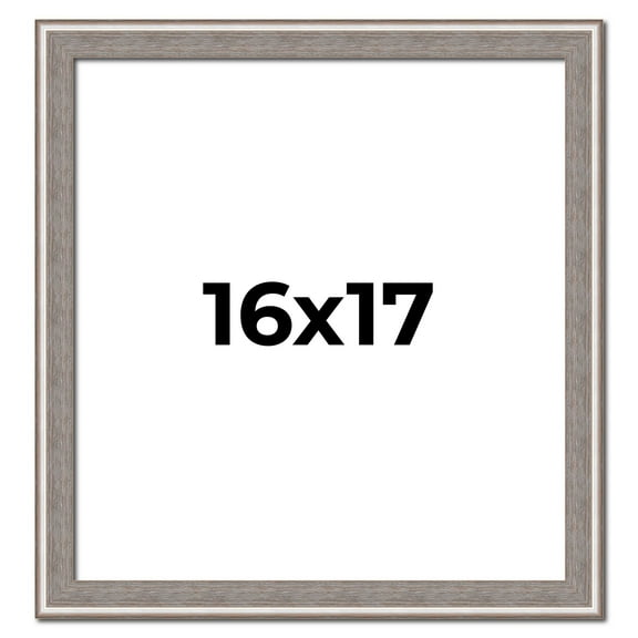 16x17 Frame Grey Real Wood Picture Frame Width 1.25 inches | Interior Frame Depth 0.5 inches | Hans