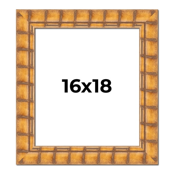 16x18 Frame Beige Real Wood Picture Frame Width 3 inches | Interior Frame Depth 0.5 inches |