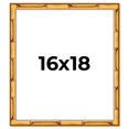 thumbnail image 1 of 16x18 Frame Gold Bamboo Solid Wood Picture Frame | 1 Inch Moulding Width | Interior Frame Depth, 1 of 8