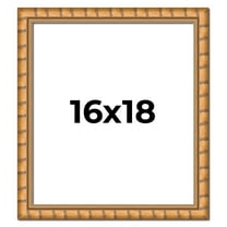 16x18 Frame Gold Real Wood Picture Frame Width 1.5 inches | Interior Frame Depth 0.5 inches |