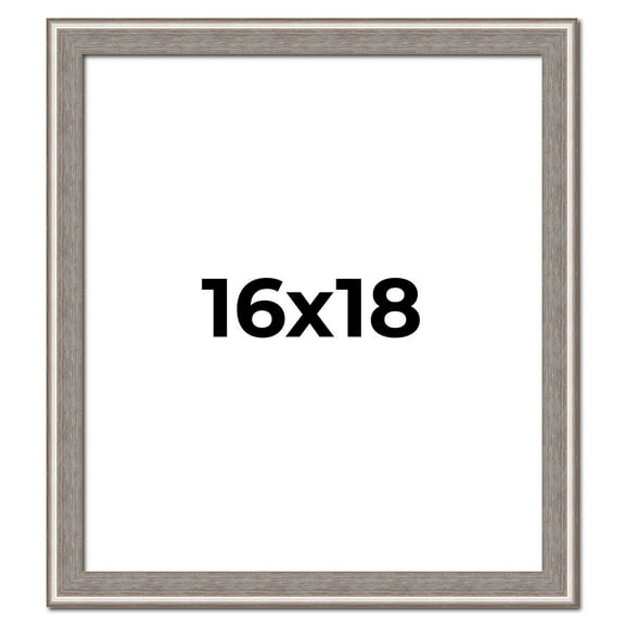 16x18 Frame Grey Real Wood Picture Frame Width 1.25 inches | Interior Frame Depth 0.5 inches | Hans