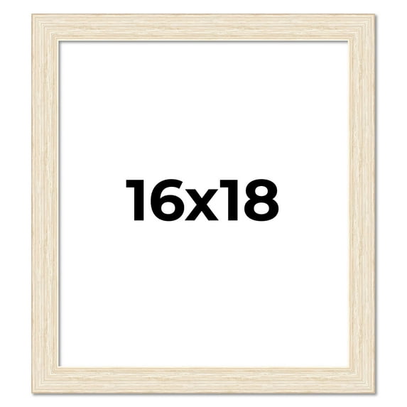 16x18 Frame White Real Wood Picture Frame Width 1.5 inches | Interior Frame Depth 0.5 inches | Barn