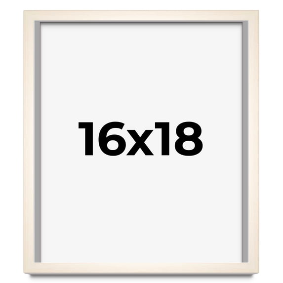 16x18 Frame White Wheat Solid Wood Picture Frame | Moulding Width 0.75 Inches | Interior Depth 0.5