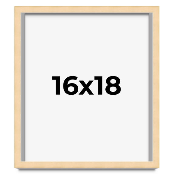 16x18 Shadow Box Frame Brown | 0.875 Inches Deep Real Wood Contemporary Shadowbox Display Frame |
