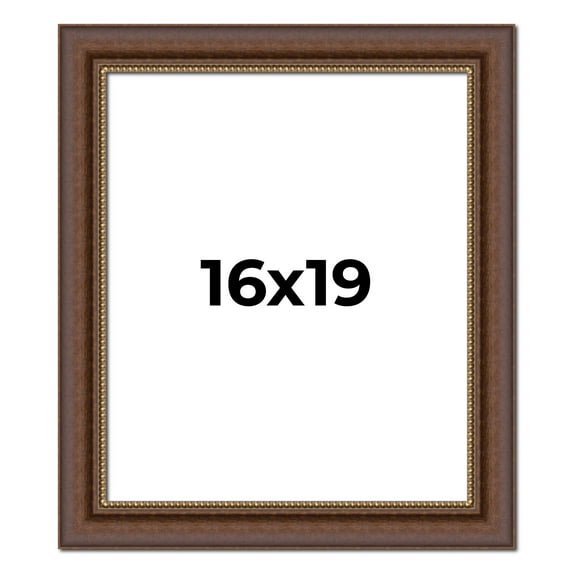 16x19 Copper and Brown Real Wood Picture Frame Width 2 inches | Interior Frame Depth 0.5 inches |
