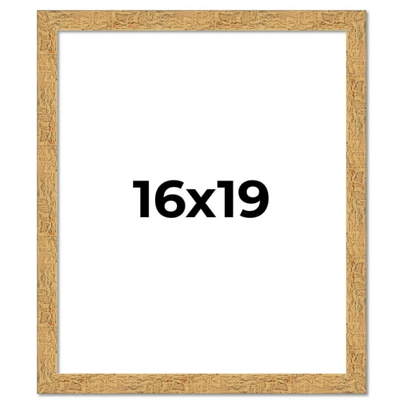 16x19 Frame Beige Real Wood Picture Frame Width 1.25 inches | Interior Frame Depth 0.5 inches |