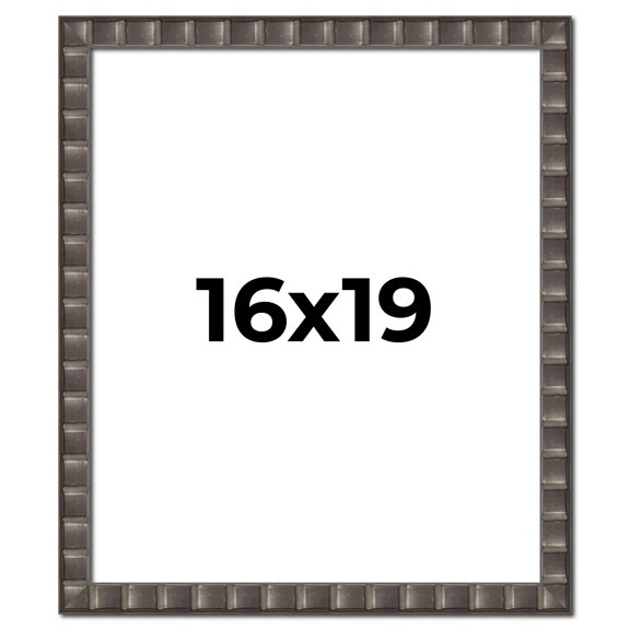 16x19 Frame Black Brown Chestnut Mosaic Solid Wood Picture Frame | 1.125 Inch Moulding Width |