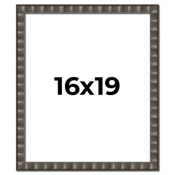 16x19 Frame Black Brown Chestnut Mosaic Solid Wood Picture Frame | 1.125 Inch Moulding Width |