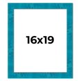 thumbnail image 1 of 16x19 Frame Blue Teal Burl Wood Picture Frame | 1.75 Inch Moulding Width | Interior Frame Depth 0.5, 1 of 8