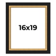 thumbnail image 1 of 16x19 Frame Gold Real Wood Picture Frame Width 2.25 Inches | Interior Frame Depth 0.5 Inches |, 1 of 8