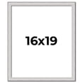 thumbnail image 1 of 16x19 Frame Silver Inner Slope Bevel Picture Frame | 1 Inch Moulding Width | 0.75 Inch Rabbet Depth, 1 of 8