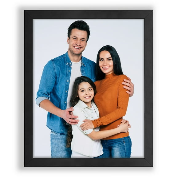 16x20 1.25" Black Wood Picture Frame, No Mat